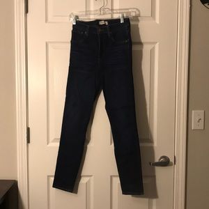 Madewell dark wash 10” high rise skinny skinny